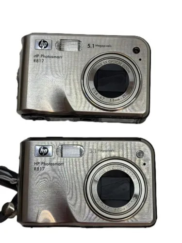 2 Câmeras HP PhotoSmart R817 5.1MPixels+ Kit de Mergulho HP Q6218A +baterias+cases+ Dock