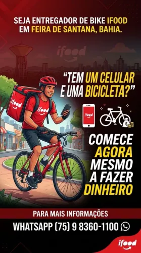 VAGA PARA ENTREGADOR DE BIKE EM FEIRA DE SANTANA