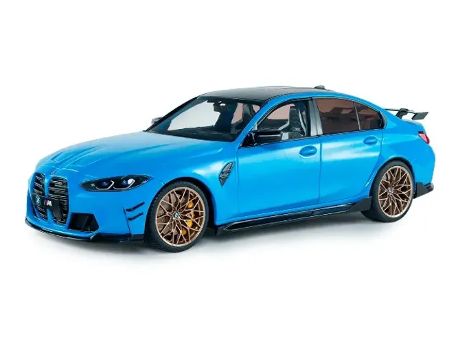 Miniatura Bmw M3 G80 Performance Parts 2024 Azul 1:18 Solido Azul