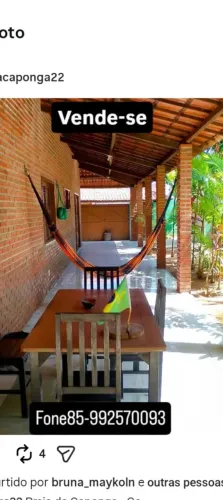 Vendo casa na praia da Caponga 