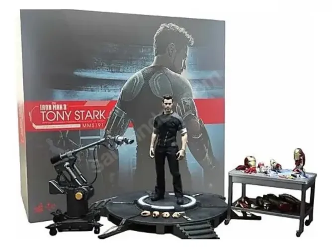 SÓ HOJE! Hot Toys Iron Man 3 Armor Testing Workshop MMS191