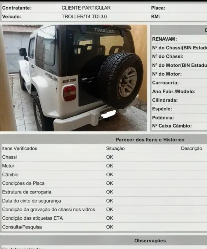 Troller T-4 4X4 3.0 TB Int. Cap. Rígida Diesel 2010