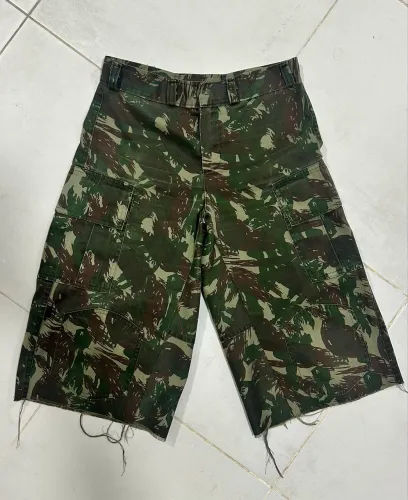 Bermuda Jorts Cargo Camuflada Baggy Oversized - Y2K Skate Streetwear