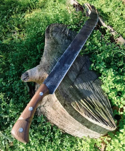 Facão Aço Carbono 58cm Corta Mato Com Bainha Full Tang
