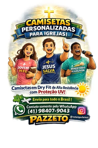 Camisetas Personalizdas para Igrejas e afins