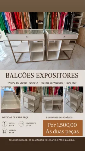 Balcão expositor para lojas