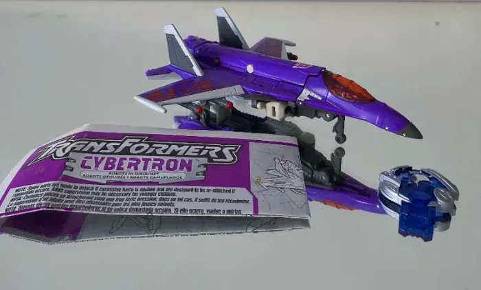Figure Transformers Cybertron Skywarp, completo e original Hasbro, Galaxy Force