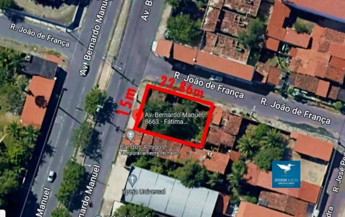 Terreno de Esquina na Avenida Bernardo Manuel com 343m2 - Para Sua Empresa. Próximo da Av.