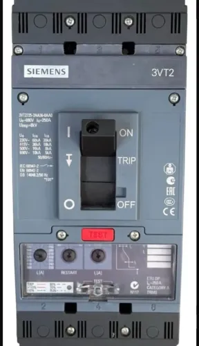 Disjuntor Siemens 3vt2725-2aa36-2aa36-0aa9 3p 250a 36ka (Usado)