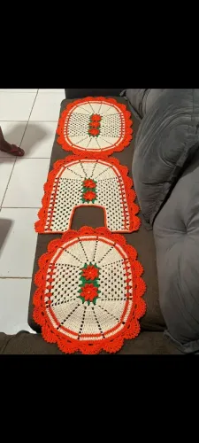Tapete de banheiro em crochê