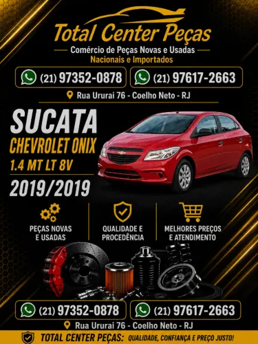 PEÇAS SUCATA CHEVROLET ONIX 2019/2019