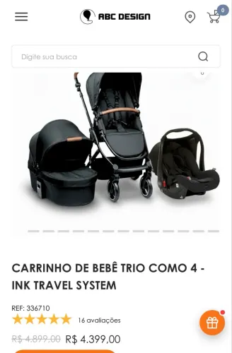 Carrinho de bebê Como 4 Abc design kit