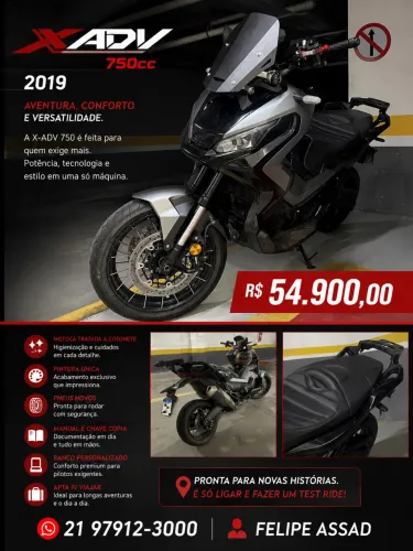 Honda Xadv 750 2019 - Única - baixa km - 2026 ok