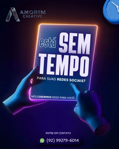 Sua marca forte nas redes sociais com a Amorim Creative