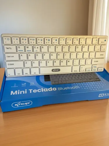 Mini teclado knup bluetooth Branco an7