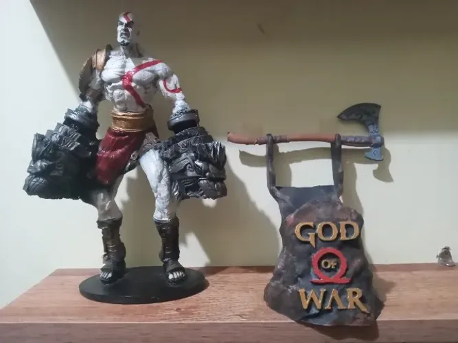 Estátua e Suporte - GOD OF WAR