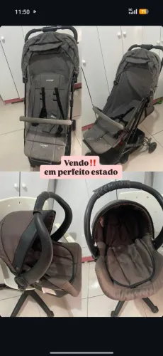 Vendo carrinho de bebê com bebe conforto 