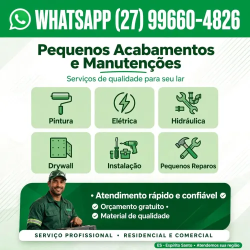 Manutenções, reformas e jardinagem etc