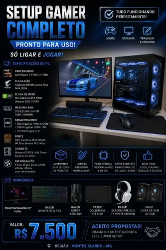Setup Gamer profissional completo