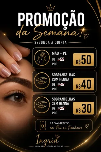 Manicura/ Pedicure / Sobrancelhas 