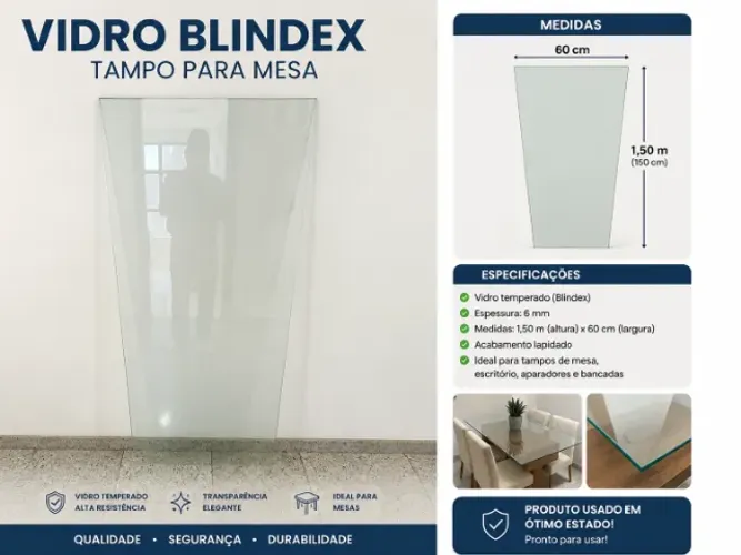 Blindex para Mesa de Escritório