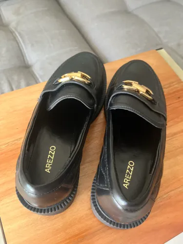 Mocassim Arezzo preto 