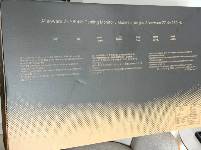 Monitor Gamer Alienware QHD 280hz IPS 27?