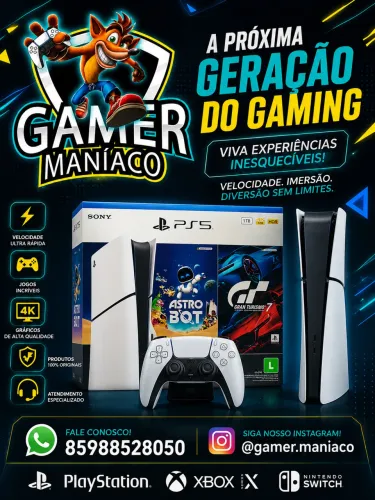 Ps5 Slim Com Leitor Na Caixa e Garantia De Loja