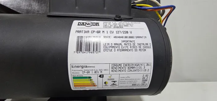 Bomba Dancor CP-6R 1CV 127/220 sem uso