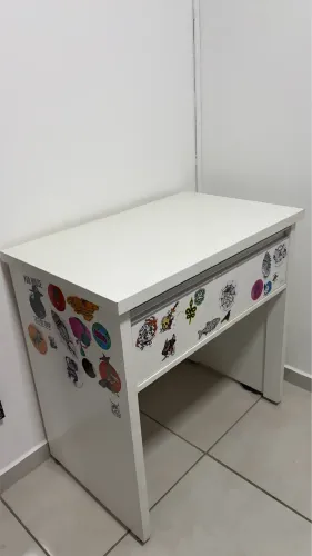 Mesinha Penteadeira Cômoda branca de MDF 