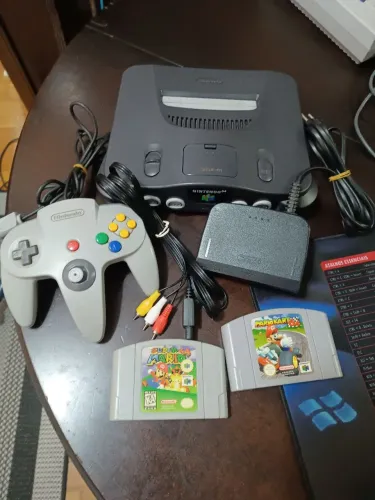 Nintendo 64, Mário World e Mário Kart 1 controle