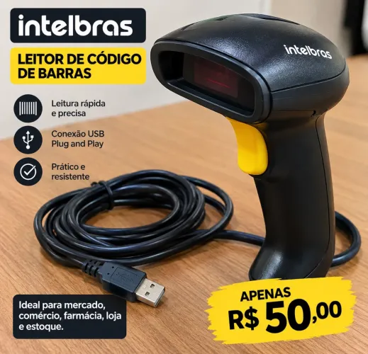 Leitor de código de barras Intelbras ? R$ 50,00