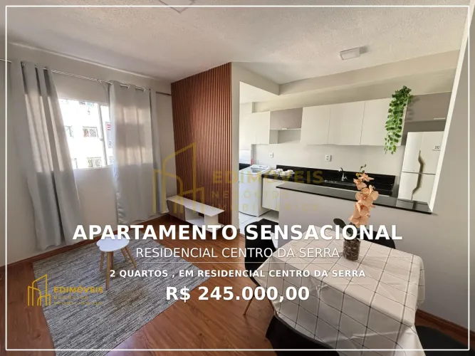 Linda opção de apartamento no Residencial Centro da Serra Pronto para morar!