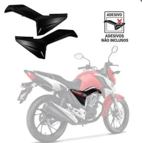 Tampa lateral adaptável para moto titan 