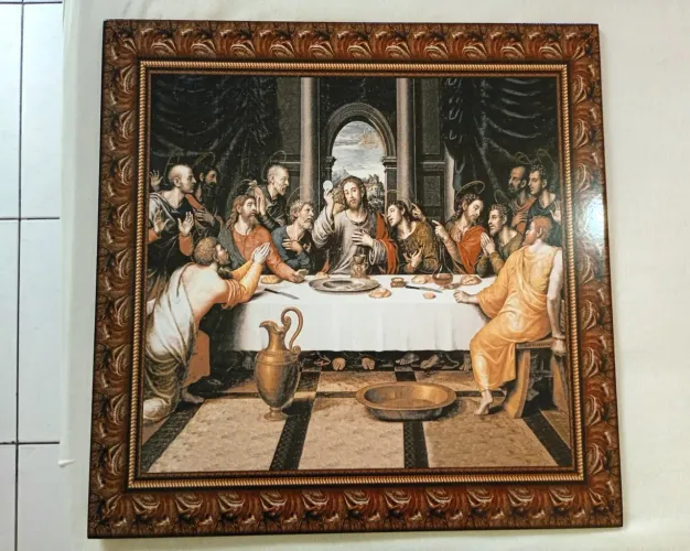 Piso azulejo De Cerâmica Santa Ceia Para Parede 50 X 50 Cm