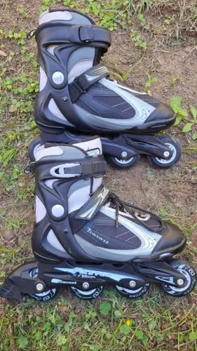 PATINS ROLLER + KIT PROTEÇÃO