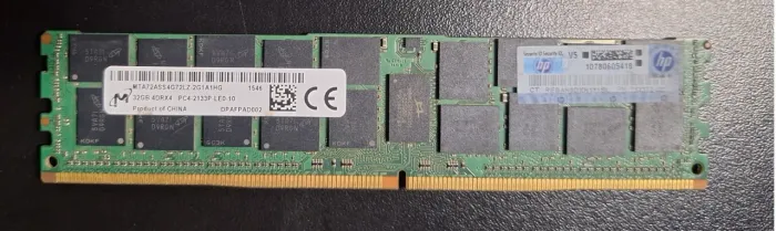 Memória RAM de 32GB - 4Rx4 PC4-2133P-LE0-10- LRDIMM ECC (MTA72ASS4G72LZ-2G1A1HG)