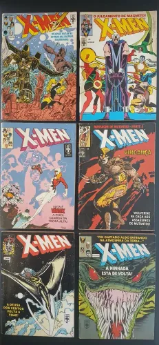lote de 6 gibis X-Men Abril Jovem (anos 90)
