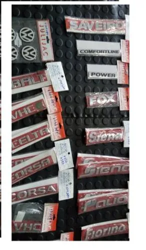 Letras de nomes carro e Emblemas Fiat Vw Gm socqd qvlcn