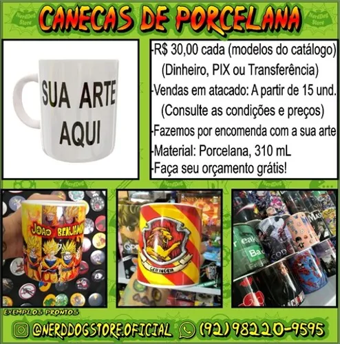 Canecas Personalizadas Varejo e Atacado - NerdDog Store - Caneca Personalizada