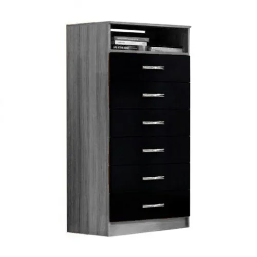 Comoda Itaperuna Gris.Preto Até 12x