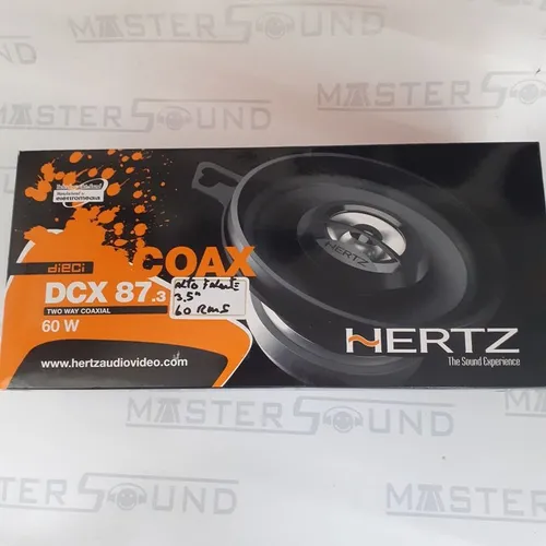 Par de alto falante. Hertz. DCX 87,3. Italiano. 3,5". 60RMS. Garantia. Novo. Instalado.