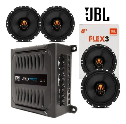 Kit Alto Falante Portas Jbl+ Modulo Banda Bd400.4 Novo
