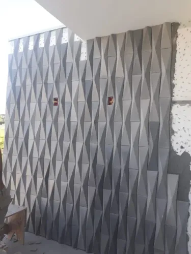 Revestimento cimenticio modelo onix origami 3D