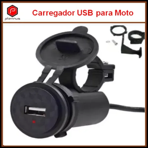Carregador Para Motos Bike Bicicleta Gps Tomada Usb Fixa Espelho E Guidao (z426) 