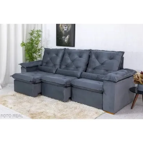 Sofá Retrátil Reclinável Belgica 2.70m D28 Soft rf75