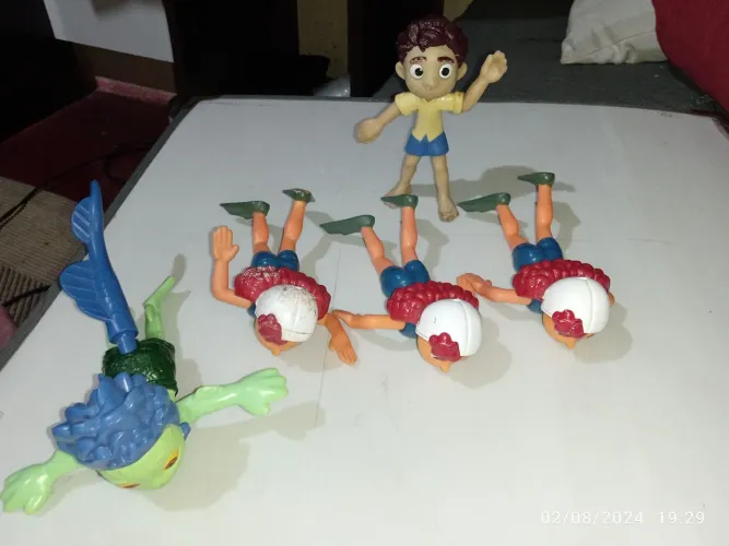 Personagens de Lucas lançados pelo McDonald's. Kit com cinco peças 