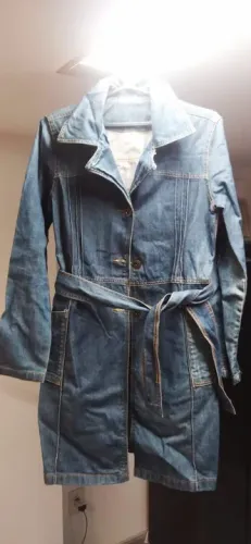 Jaqueta sobretudo feminino jeans M.