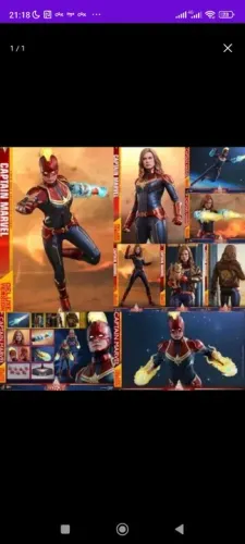 Hot toys capitão Marvel deluxe completa na caixa