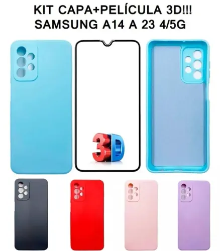 Kit Capa Super Smatphone Samsung A14, A23 S24 FE+Película 3D!!!
